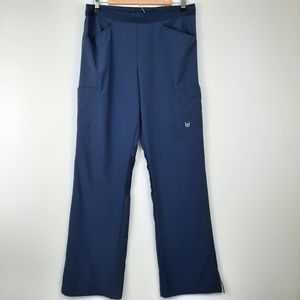 Urbane Performance Blue Scrub Pants Cargo Pockets Size SML